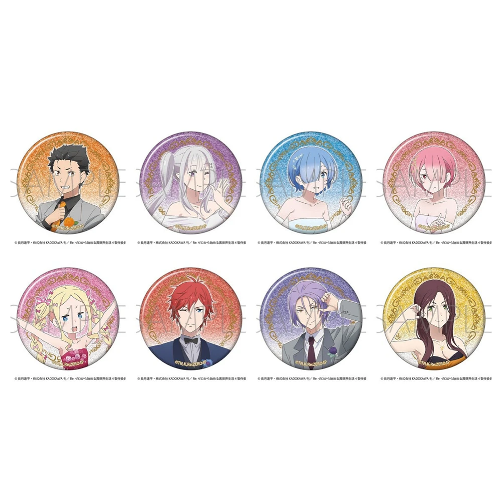 58mm Anime Re:ZERO - Starting Life in Another World Beatrice‌ Ram Rem Cosplay COSTUME Badge Pin SPTE Tinplate Brooch﻿ Prop Gift