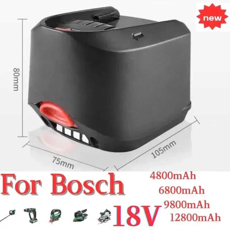 18V 12800mAh Li-Ion Battery Brand New for Bosch 18V PBA PSB PSR PST Bosch Home, Garden Tools (Only for TypC) AL1830CV AL1810CV