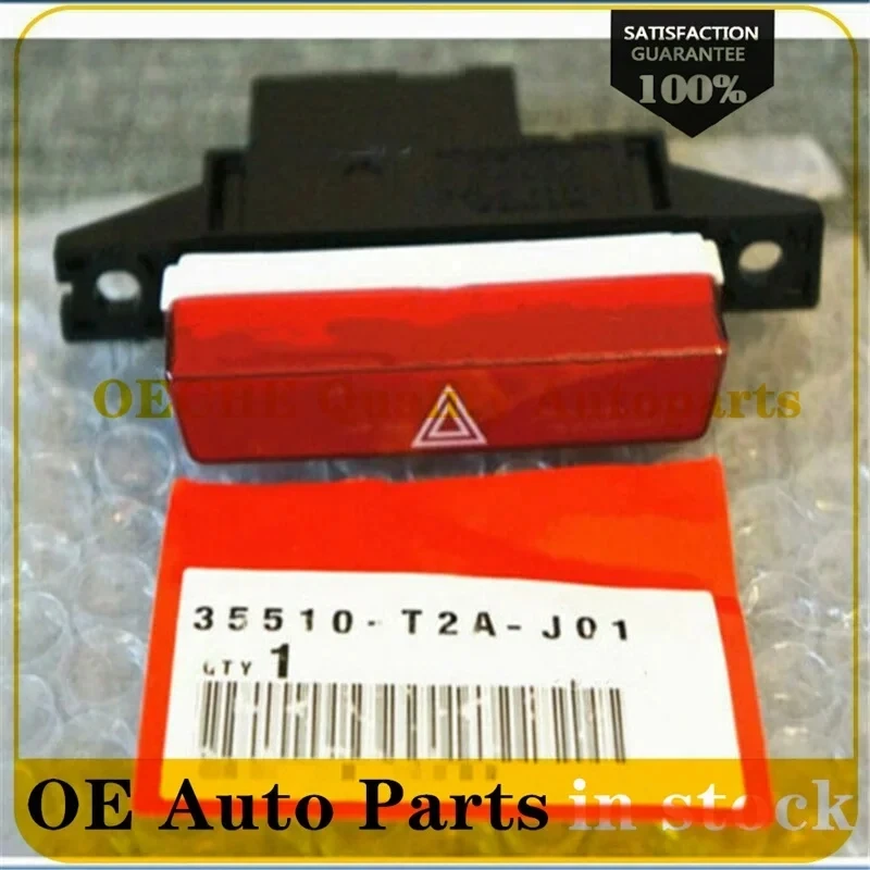 35510-T2A-J01 Red Clear Hazard Button Switch For 2013-2017 Honda Accord Hybrid