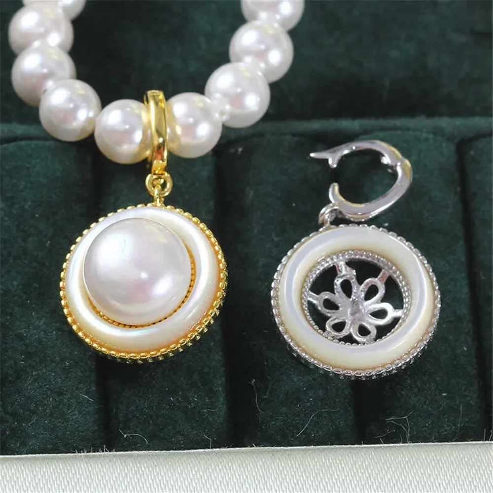 

Подвеска из стерлингового серебра 925 пробы с жемчугом, DIY пустая ободок, чашка, ювелирные изделия для рукоделия, фурнитура для подвески с полыми зубцами