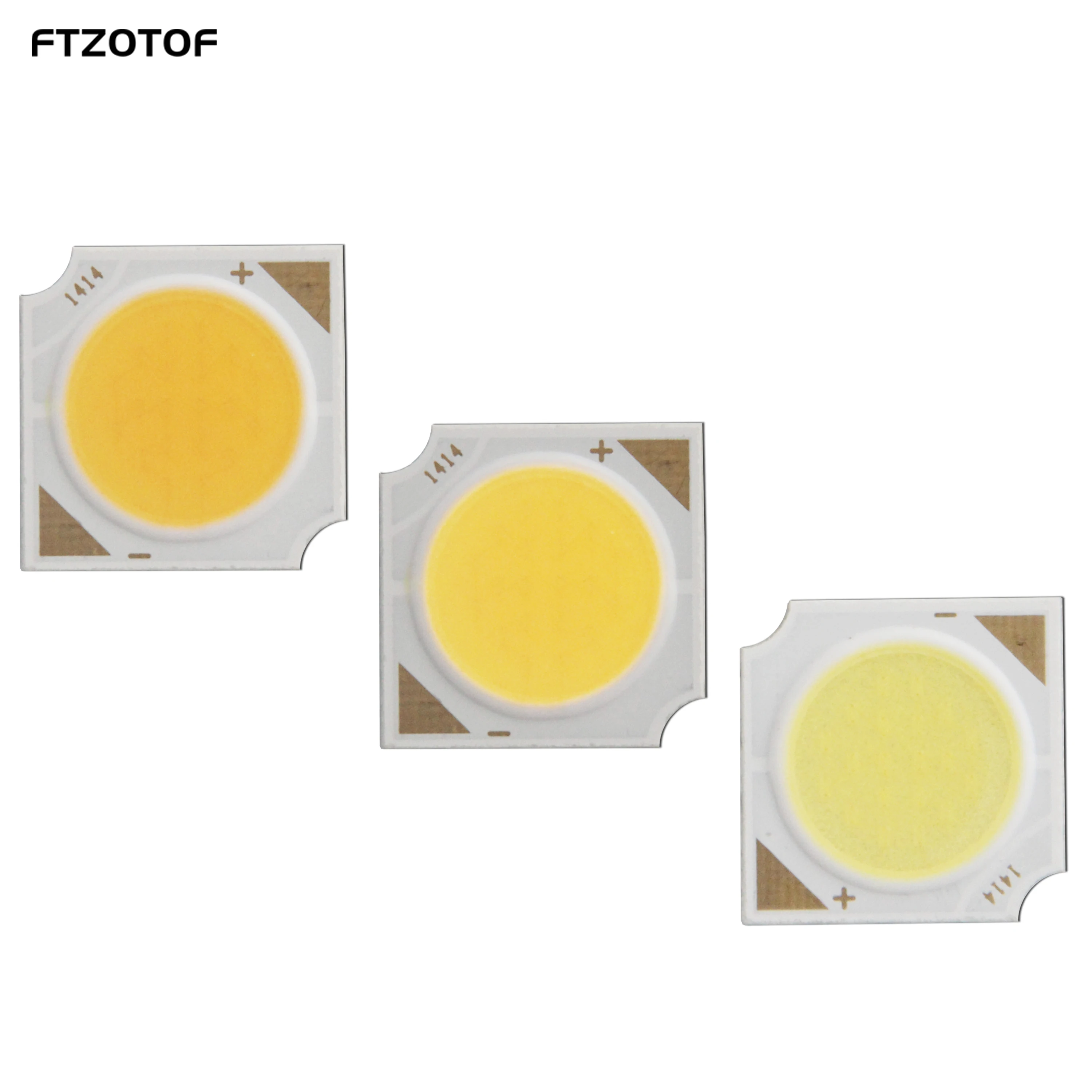 

FTZOTOF 10W 14x14mm COB LED Light Source High Brightness 1414-11 CRI Ra 80 600LM for DIY Room Lamp Spotlight Bulbs