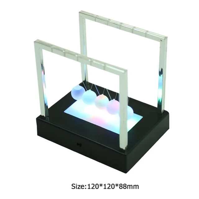قاعدة نيوتن تضيء كرات التوازن ، ألعاب مضيئة للمنزل ، ديكور سطح المكتب ، هدية تطوير العلوم التعليمية