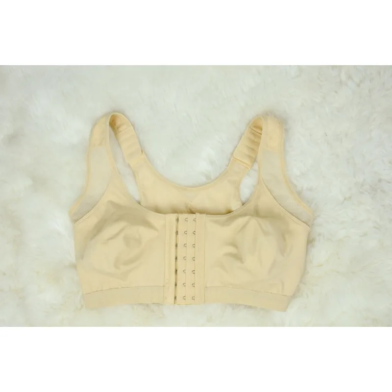 Picture 7: Non-padded Wire Free Post Breast Augmentation Operative Bra Women Post Surgical Surgery Front Open Full Support Recovery Bra
