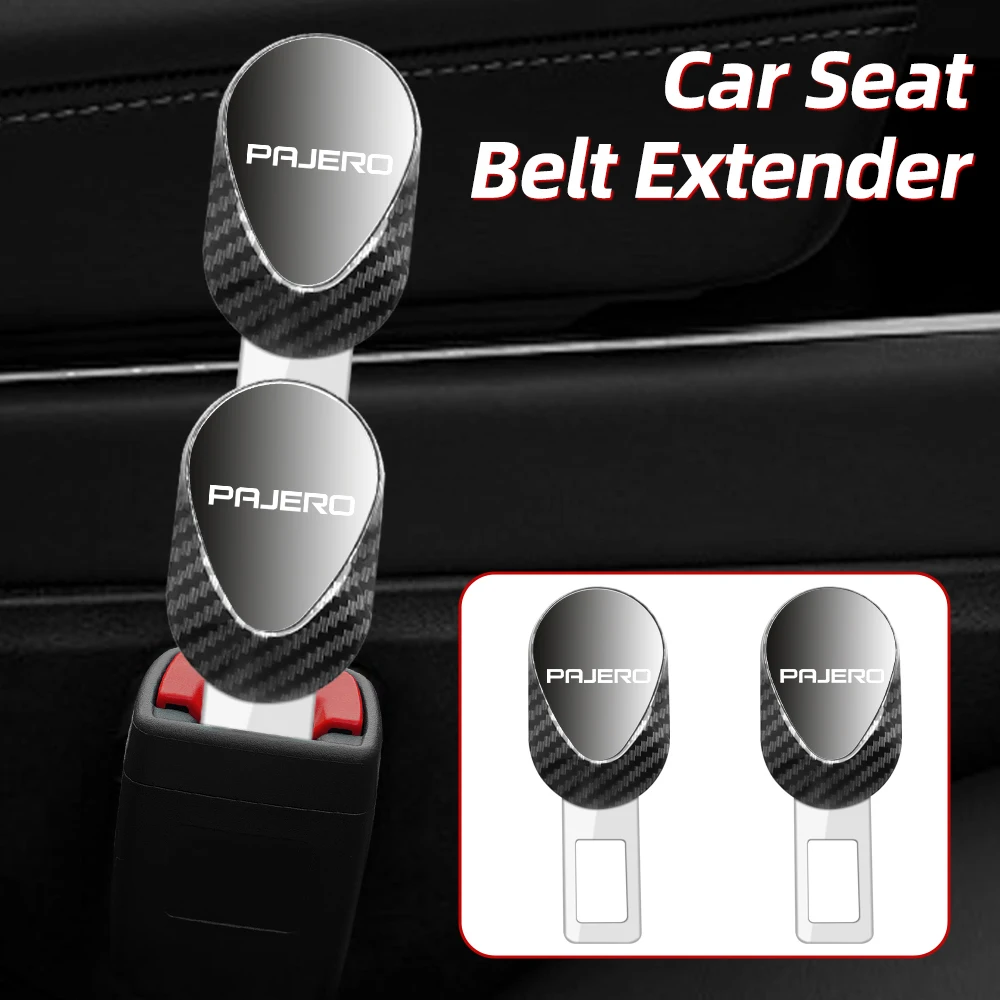 

Carbon Fiber Car Seat Belt Clip Extension Safety Lock Buckle Plug For Mitsubishi Pajero V97 V90 V80 1 2 3 4 5 Auto Accessories
