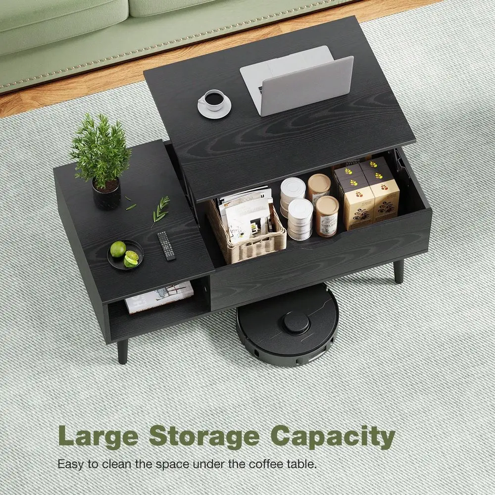 

2 Colors Lift Top Coffee Table For Living Room Adjustable Shelf And Storage Compartment Coffee Table