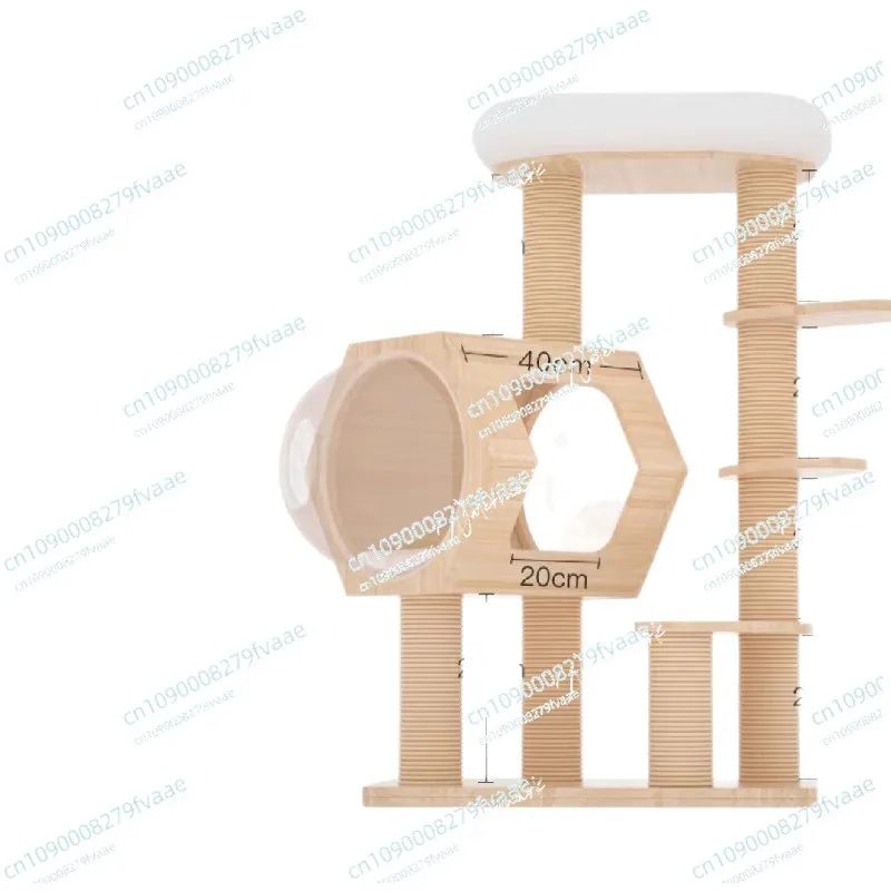 

Solid wood cat climbing frame cat nest is small and does not take up space