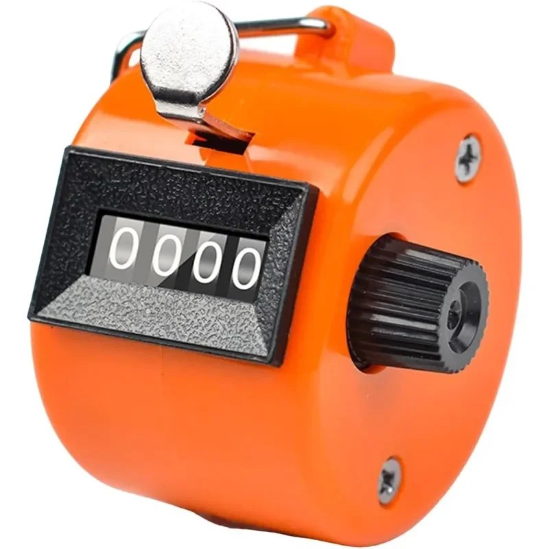 Convenient Manual Candy-colored Counter, People Flow Statistics Tool, Four-digit Mechanical Stainless Steel Ring Counter