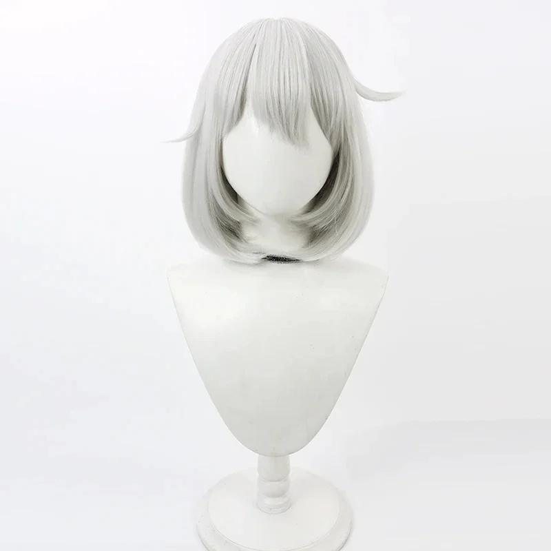 Short Gray BOB Heat Resistant Synthetic Hair Halloween Role Play Party Carnival Guilty Gear Elphelt Valentine Cosplay Wig