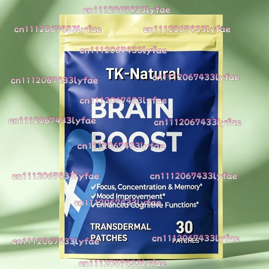 30 Patches Brain Boost Transdermal Patches Supports Memory, Mental Focus, Cognitive Health & Energy for Men & Women