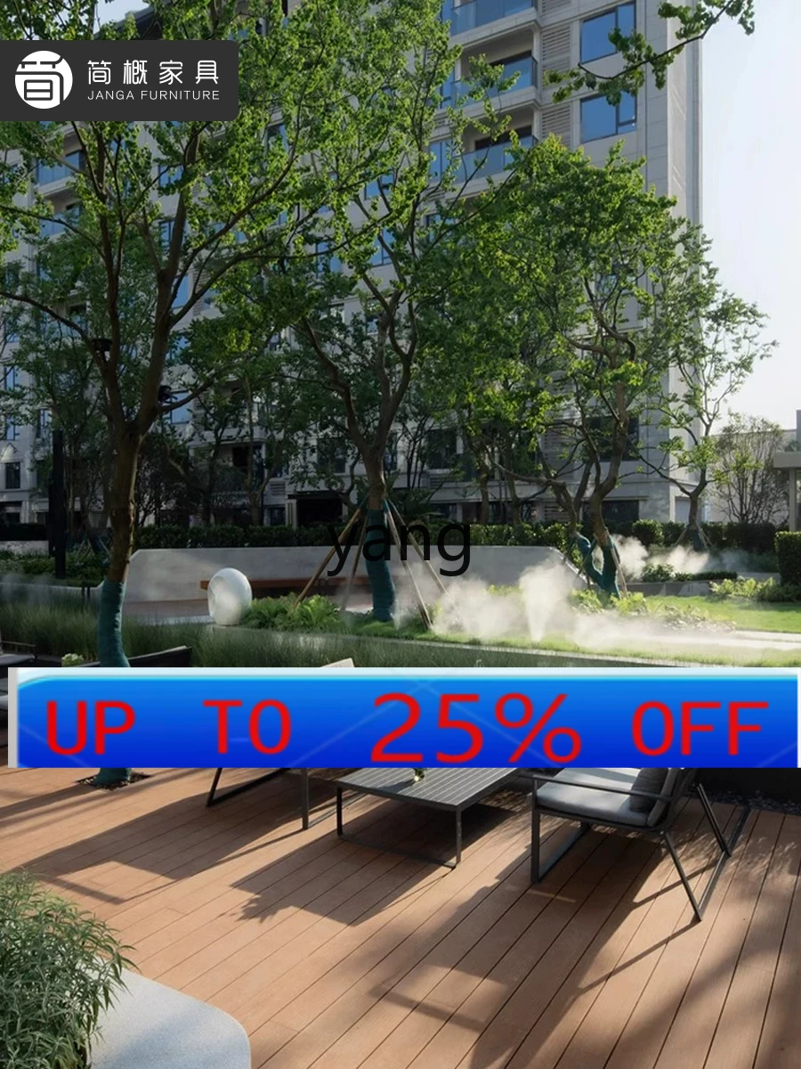 

LMM Outdoor Courtyard Sofa Simple Table and Chair Leisure Coffee Table Set Aluminum Alloy