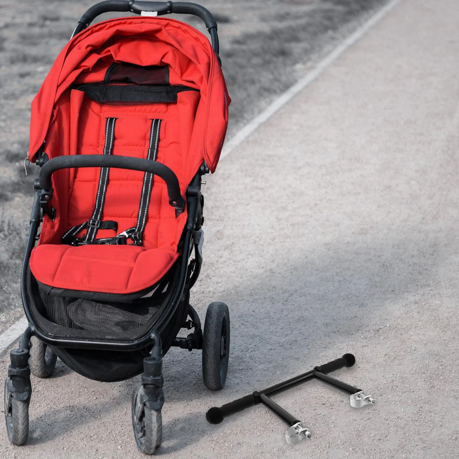 

Baby Stroller Handle Extension 25mm Adjustable Anti Slip Grip for Pushchairs Prams Easy Install Compatible Most Models