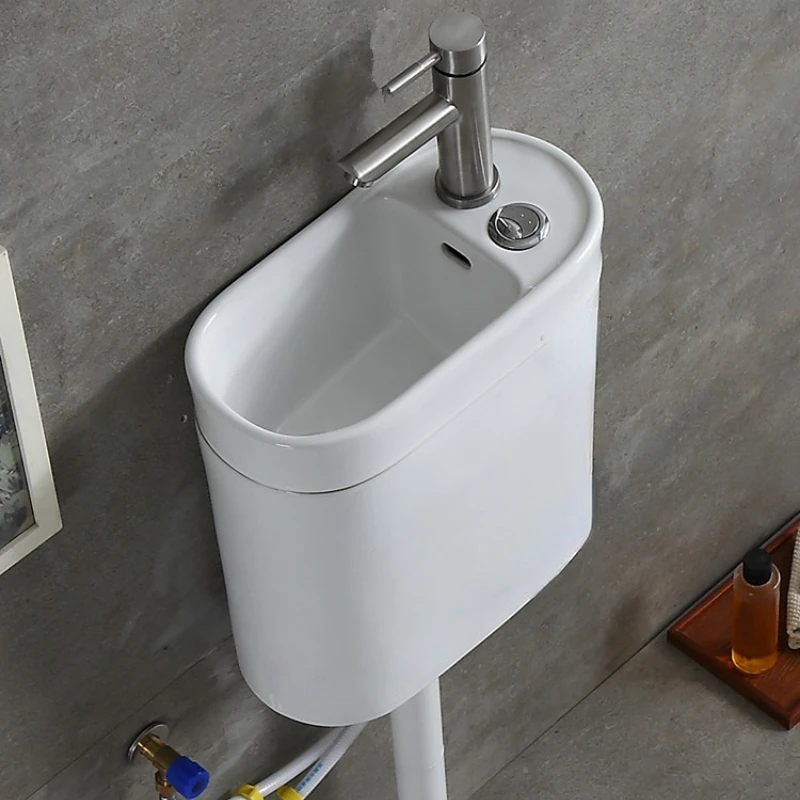 

Ceramic Integrated Water Tank with Wash Basin Faucet Toilet Potty Chair Squat Toilet Flushing Cistern