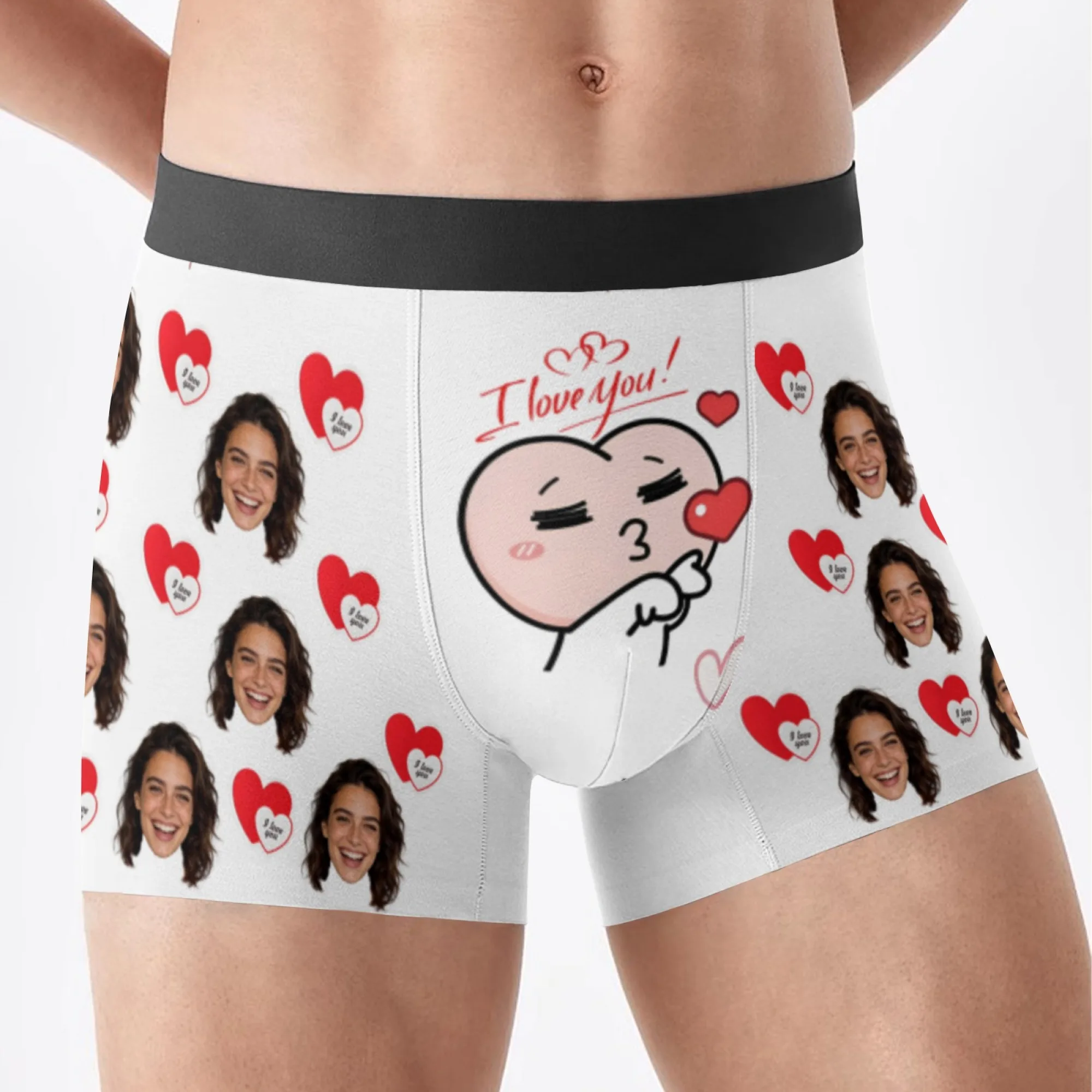 Personalized facial photo customization flat underwear customization men's Valentine's Day gift for husband gift for father