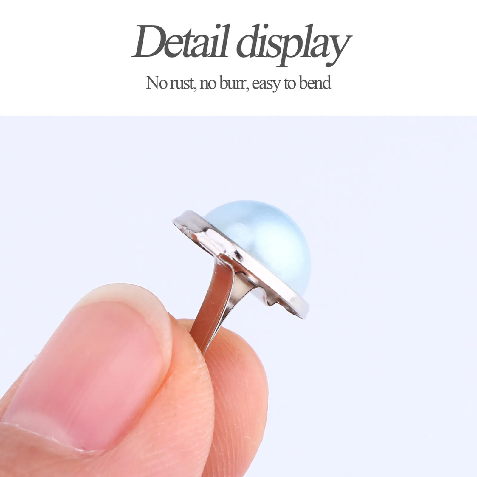 

50Pcs Decorative Brads Premium Metal Alloy Paper Fasteners Round Head Mini Brads for Crafting Scrapbook Decoration