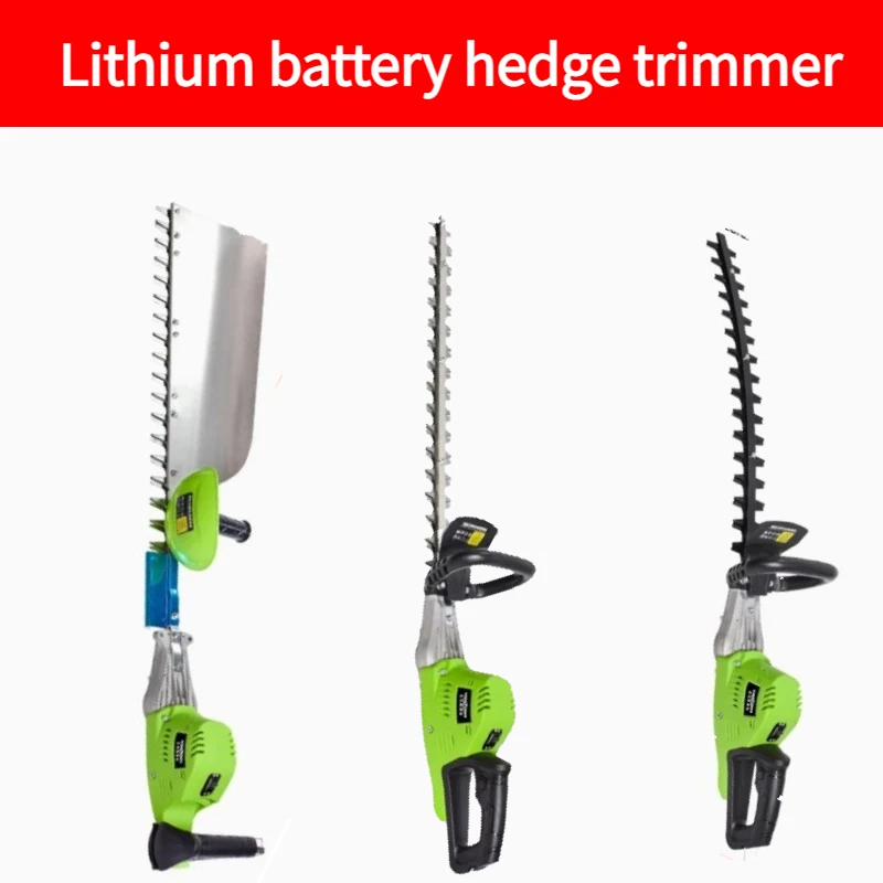 ﻿ Electric Hedge Trimmer Multifunctional Lithium Battery Brushless Single Edged and Double-edged Saw Tea Tree Pruning Machine