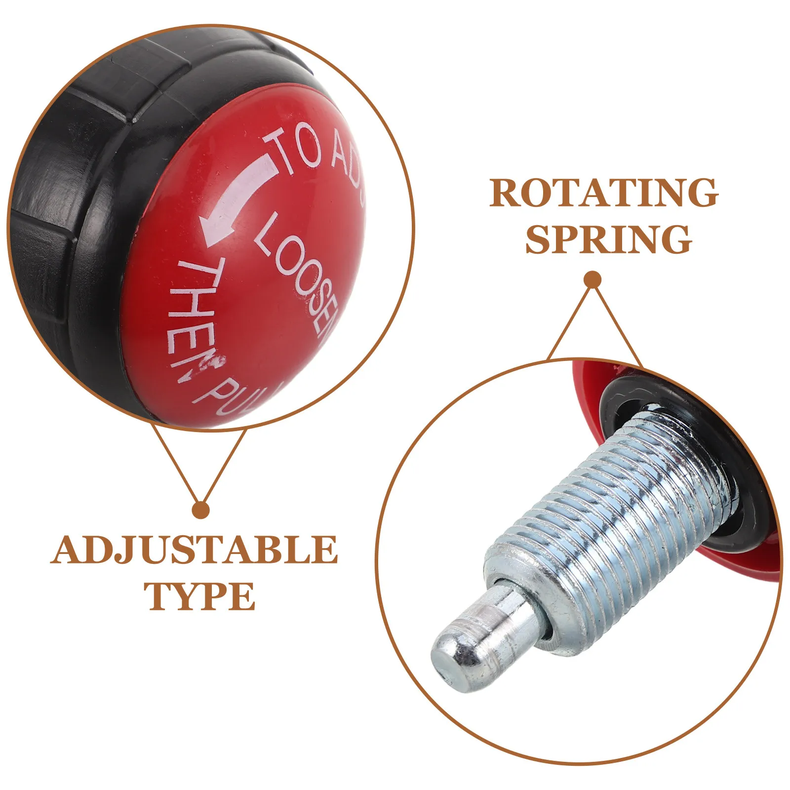 Spring Knob 16mmx26mm Exercise Equipment Knob Adjustment Tool Quick Release Pull Pin for Fitness Bike Seat and Weight Bench