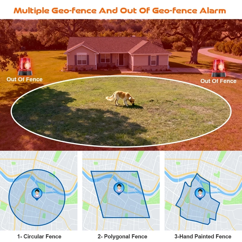 GPS Pet Tracker with Colorful LED Flash 4G Smart Pet Collar IP67 Waterproof Pet Pedometer Calorie Health Data Tracker