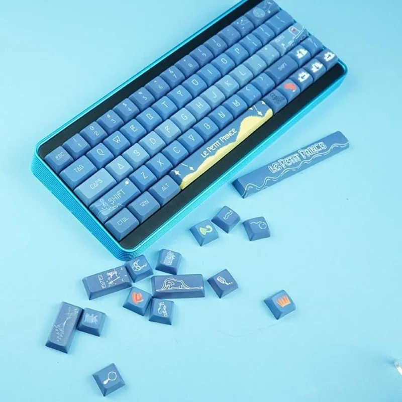 

High-Quality Keycap Blue Swim Keycaps 128 Keycaps Strong Flexibility Heat Sublimation ​Keycaps Accessories 896C
