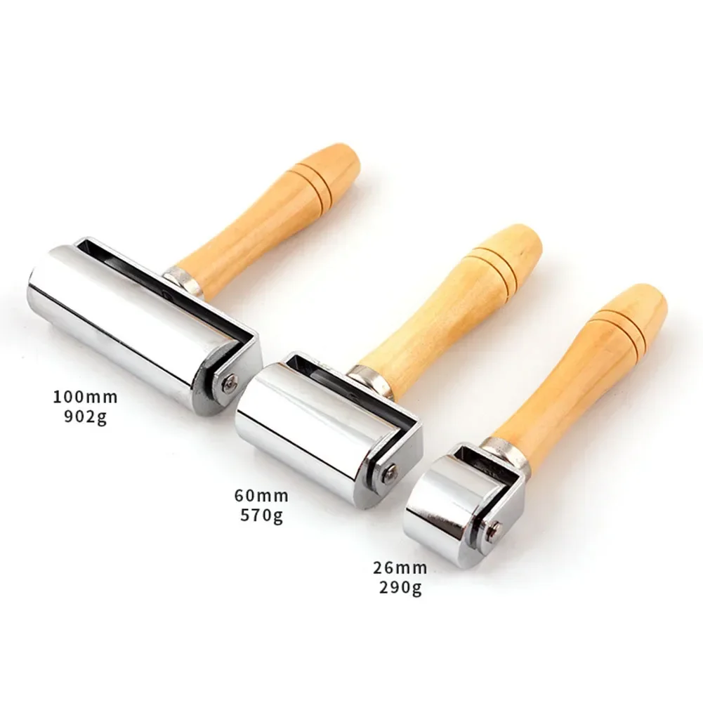 Press Edge Roller Leather Craft Glue Laminating Tool Leather Edge Creaser Smoother Steel Iron Roller DIY Handmade 26/60/100