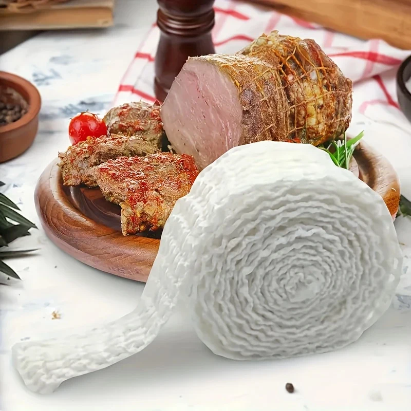 1M2M5M White Barbecue Net, Perfect for Beef, Hot Dogs, Ham, and Sausages - Sturdy Multi-Layer Kitchen Net for Smoking and Cooking - Essential Barbecue Tool