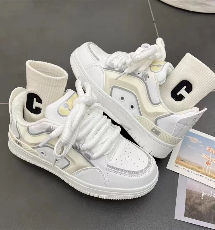 New Men & Women's Shoes Fashion Denim Color Contrast Sports Casual Sneakers Size 36-44