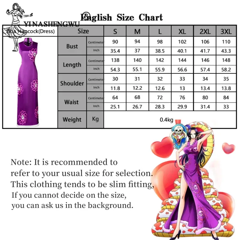 A Bear House Anime Halloween Boa Hancock Cosplay disfraz conjunto joyería para mujer chica vestido Pp1p2t 2025 nuevo