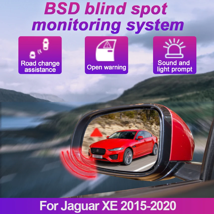 Car Blind Spot Mirror Radar Detection System for Jaguar XE 2015-2020 BSA BSM BSD Monitoring Assistant Driving