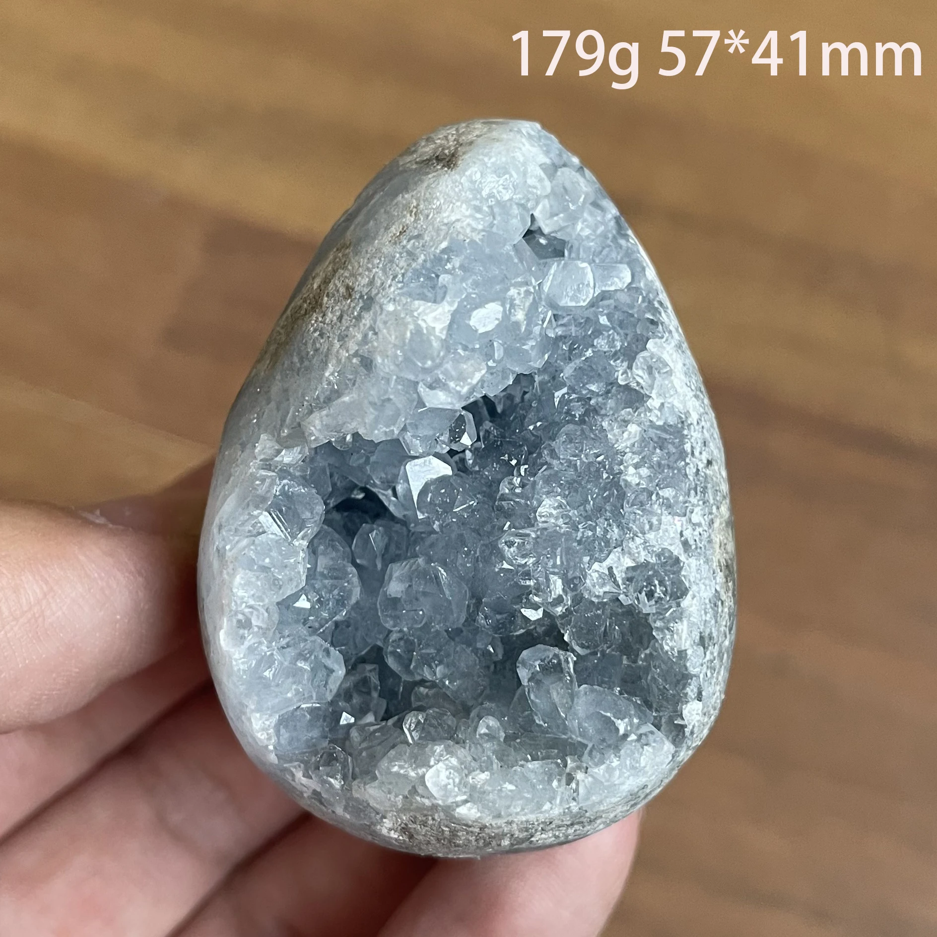 Natural Blue Celestite Geode Polished Crystal Geode Cluster Druzy Quartz Rock Decoration Stone Mineral Specimen Healing Reiki