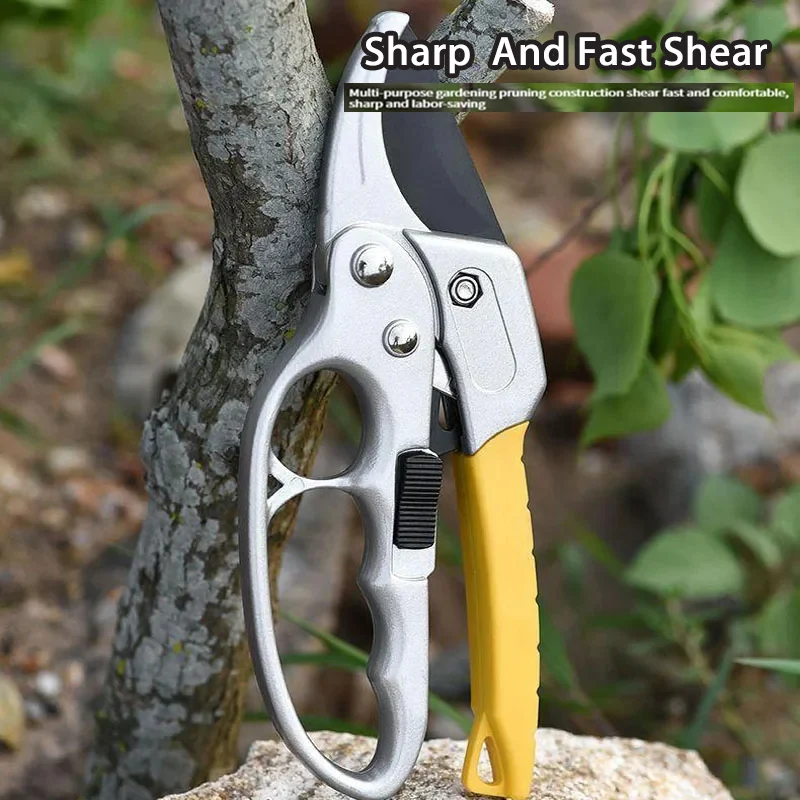 Heavy Garden Pruning Shears With SK-5 Metal Blade Handheld Pruning Shears Secateurs Cutting Tool For Garden Plants Tree Flowers