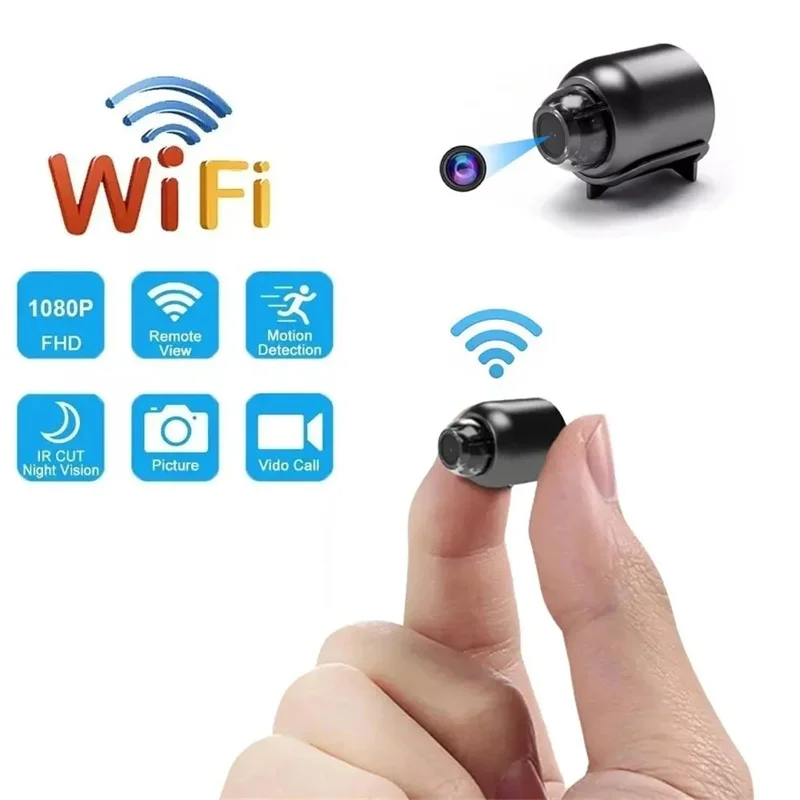 1080P HD Mini Camera Indoor Safety Security Surveillance Baby Monitor Night Vision Camcorder WiFi IP Cam Audio Video Recorder