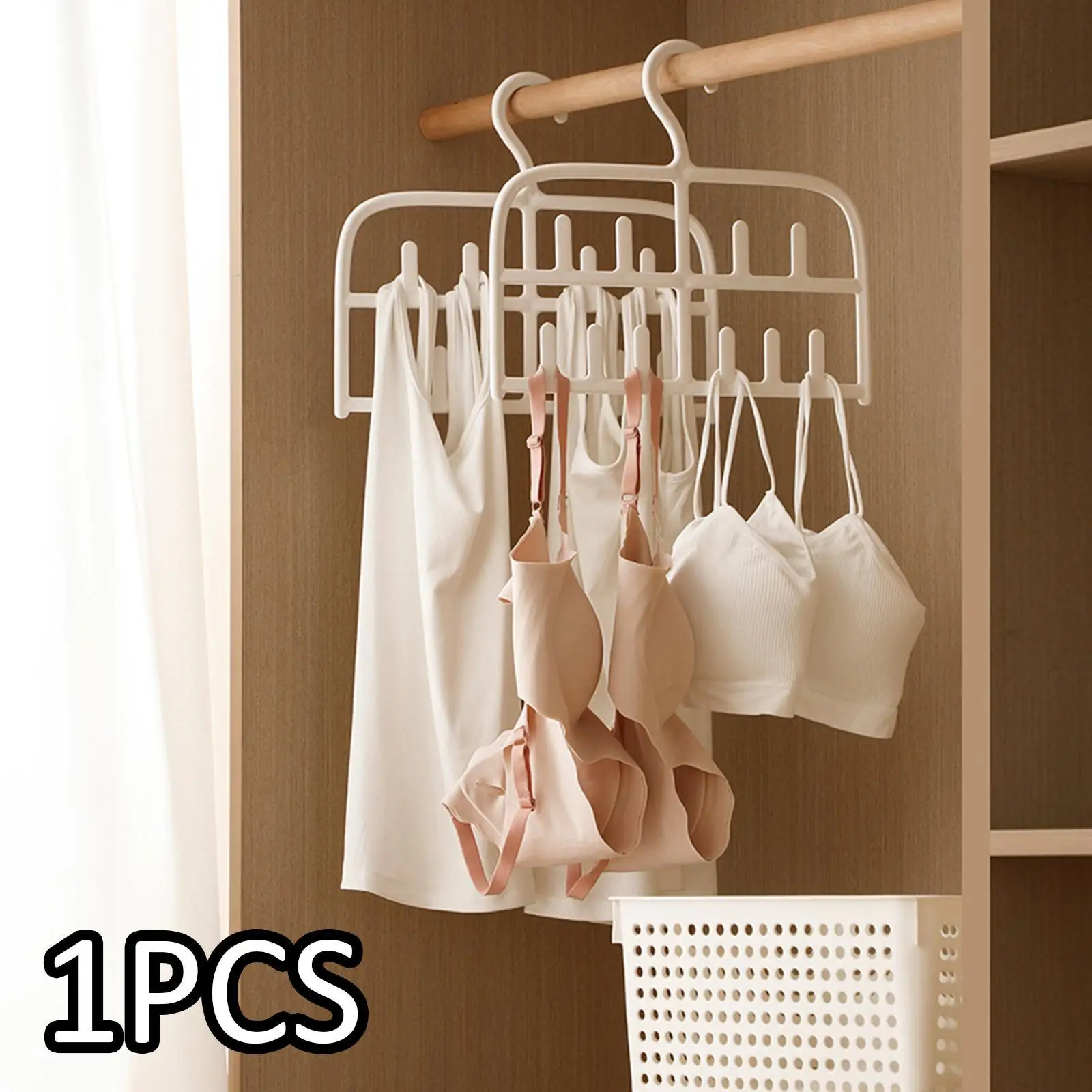 Bra Hanger สําหรับ Closet Tank Top ผ้าพันคอแขวนขนาดกะทัดรัด Bra Organizer 10 ตะขอ Tie Rack เข็มขัดแขวนสําหรับผูกโบว์ Dorm