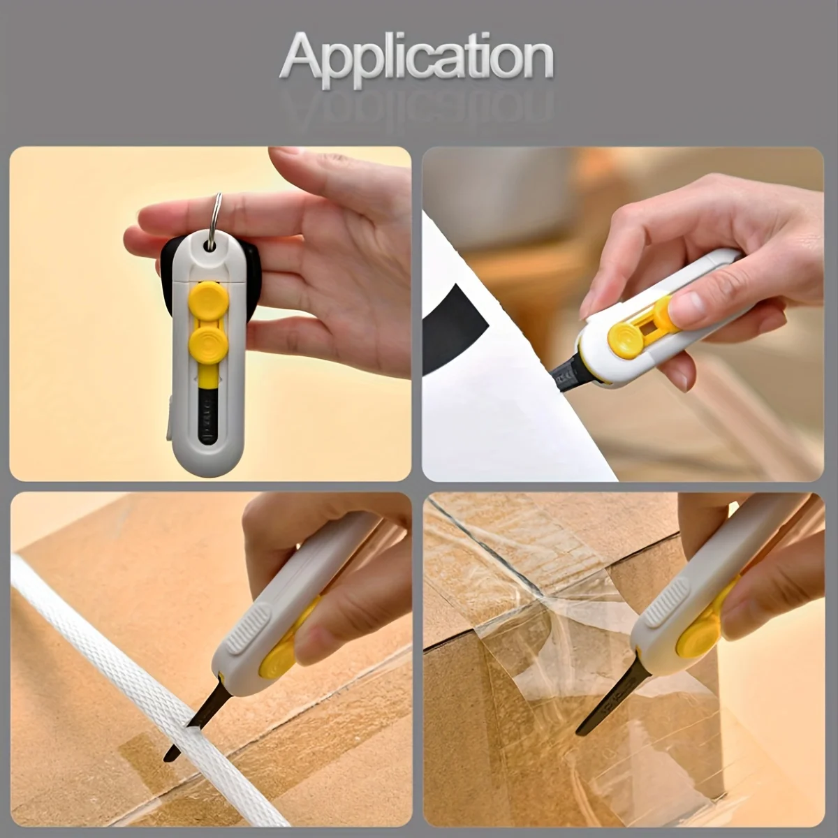 صندوق قاطع صندوق مغناطيسي صغير قاطع صندوق قفل أمان لفتح حزم كرتون فتاحة صندوق الحلاقة مثالية للاستخدام المنزلي #3