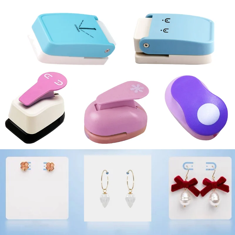 Convenient Paper Cutter Hole Round Cutter Durable DIY Embossing Punches Earring Card Punche for DIY Projects