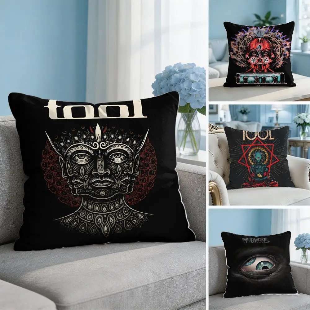 Rock Band T-tool Cushion Cover Wrinkle-Resistant Short Plush Pillow Case Breathable Machine-Washable