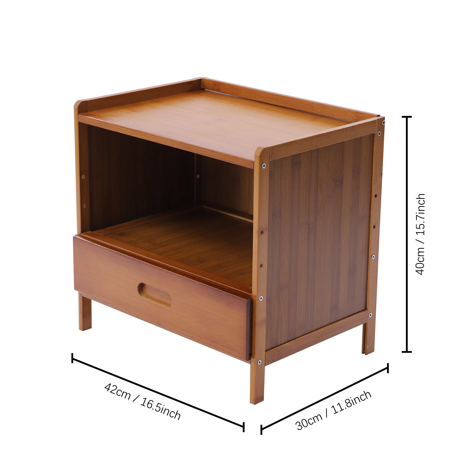 For Bedroom And Living Room Night Bamboo Bedside Table Locker Cabinet Convenient Storage Of Daily Necessities