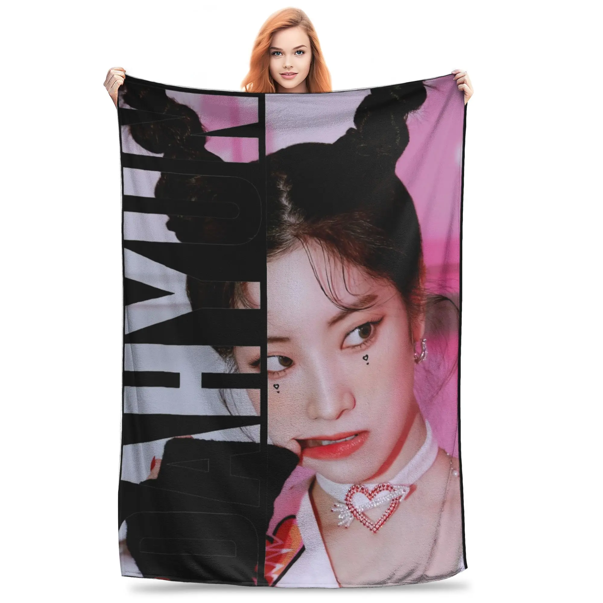 KPOP DAHYUN Active Blanket Twices Flannel Novelty Warm Throw Blankets for Home Spring/Autumn