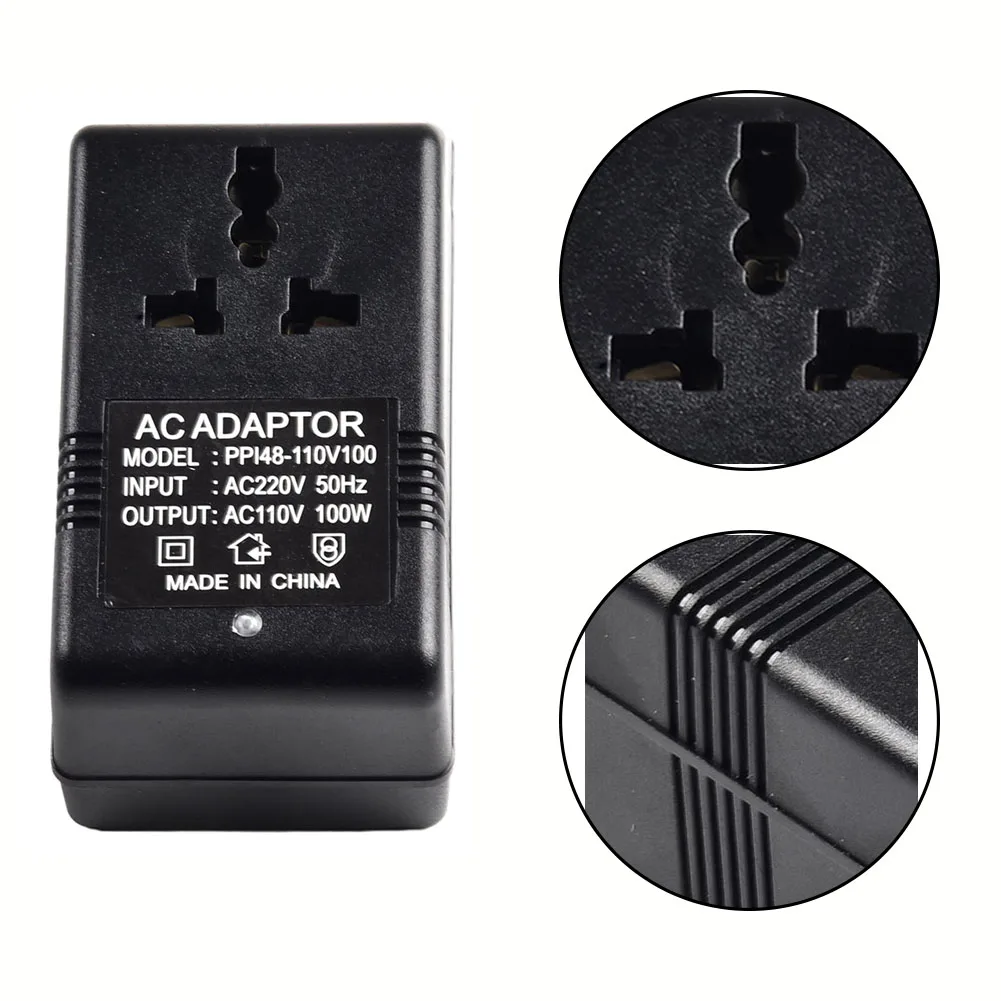 Voltage Converter Steps Down Transformers Travel Adapter 220V To 110V Voltage Converter EU Plugs 50W 100W Power Transformer