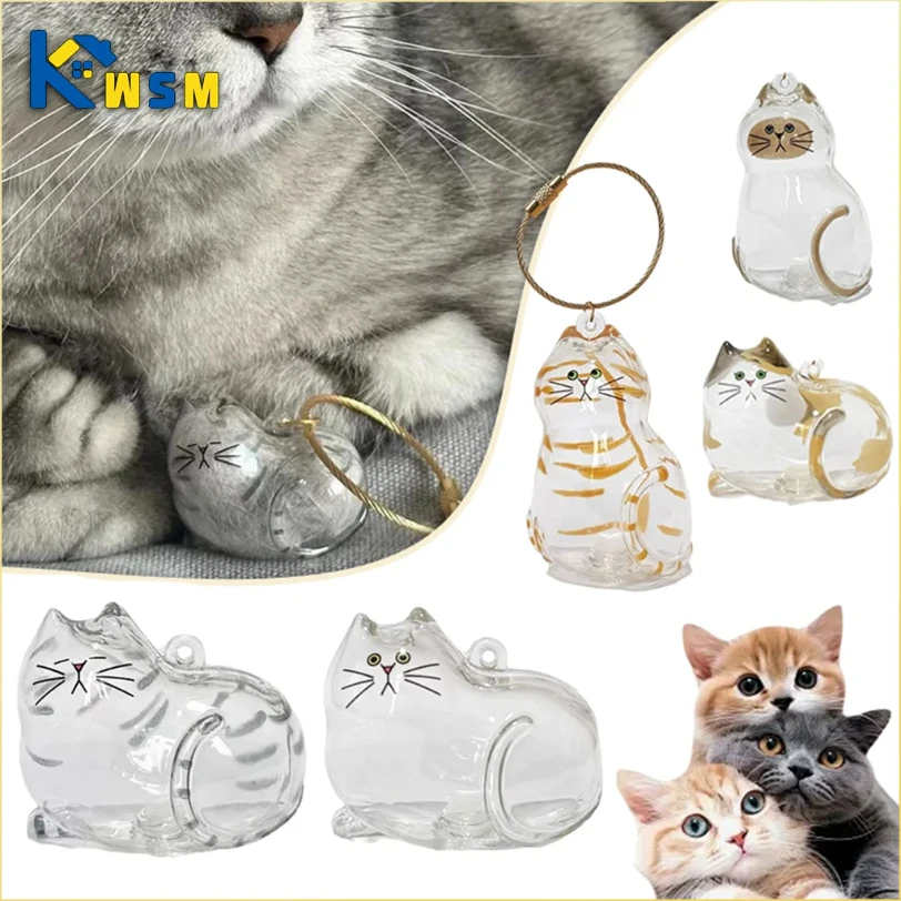 Pet Hair Storage Box Transparent Keepsake Container for Cat Fur DIY Decoration Memorial Gift for Pet Lovers Home Display Use