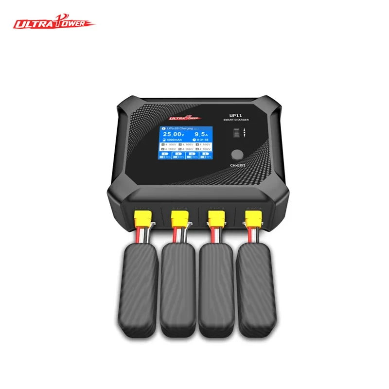 ULTRA POWER UP11 Battery Charger AC 240W DC 600W Four Channels Smart Blance Charger for 1-6S LiPo/LiHV/LiIon/LiFe Battery