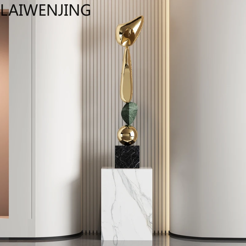 

MJY abstract slender sculpture ornament light luxury stone to run the entrance floor decoration
