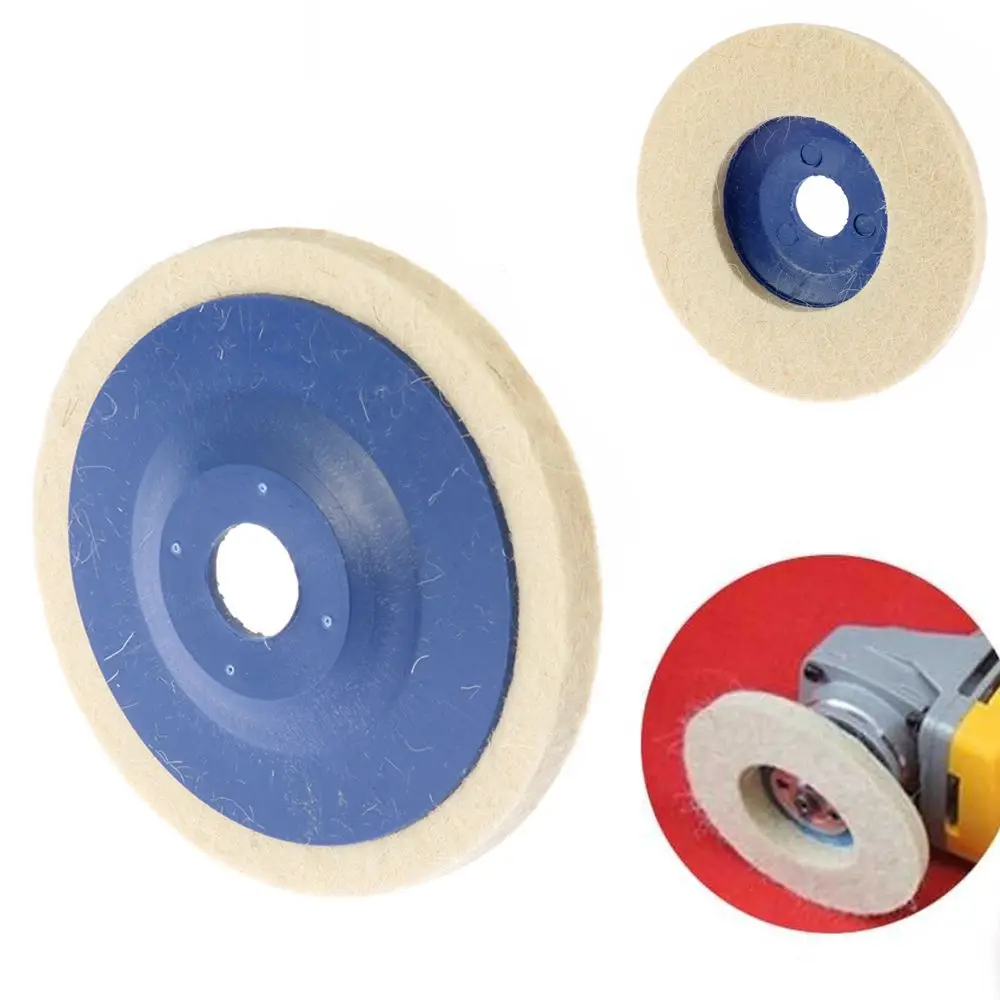 10pcs 4inch Round Wool Buffing Pad Car Polish Wool Wool Wheel Waxing Pad for Metal Marble