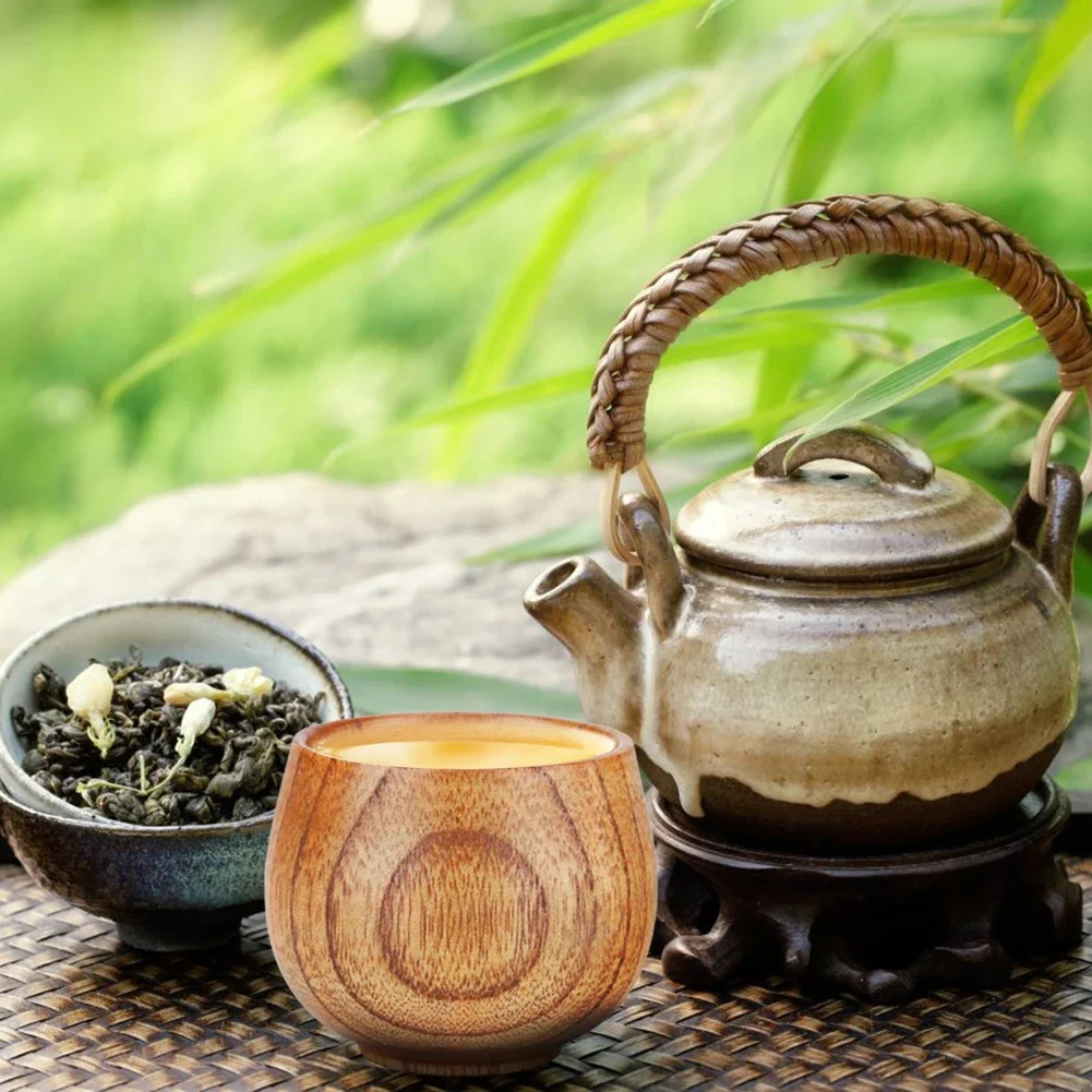 

1pc Jujube Wood Cup Primitive Handmade Natural Spruce Wooden Cup Mugs Breakfast Beer Milk Drinkware Green Tea Cup Yerba Mate Cup