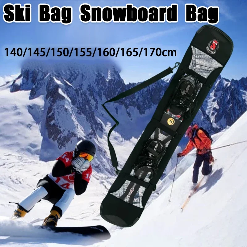 Adjustable Ski Bag Snowboard Bag for Skiing Travel Scratch Resistant Ski Luggage Bag with Shoulder Strap for Snow Travels Skiing