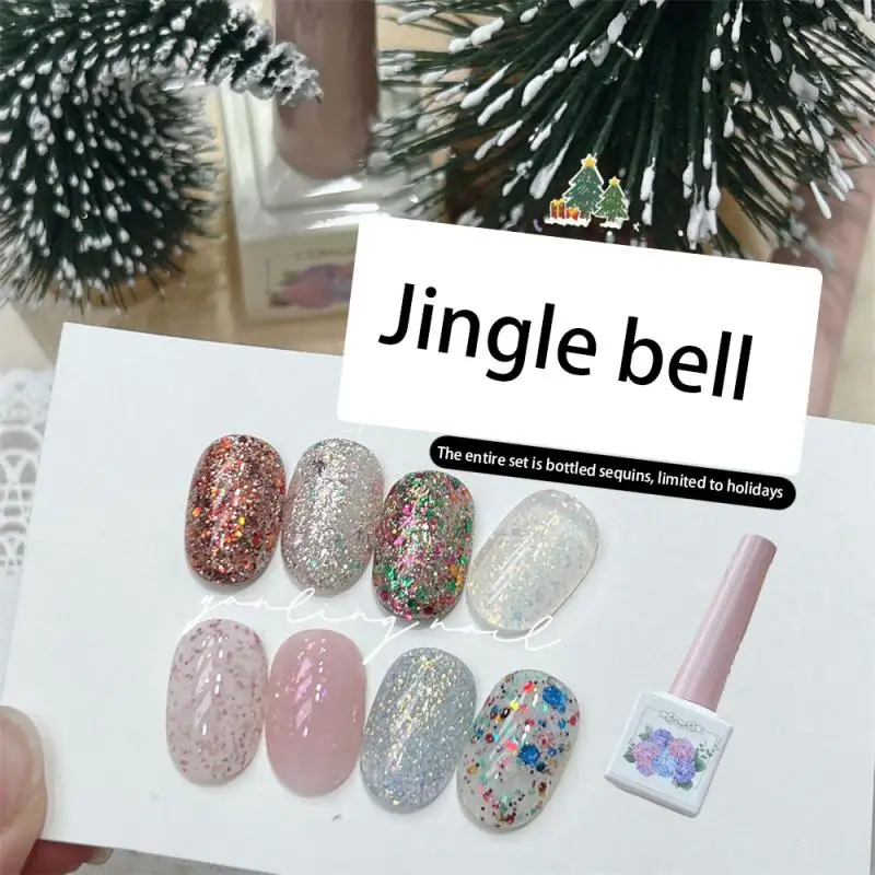 Easy To Apply Dazzling Popular Nail Glue Lasting Charming Christmas Nail Art Designs Phototherapy Gel Christmas Nail Polish