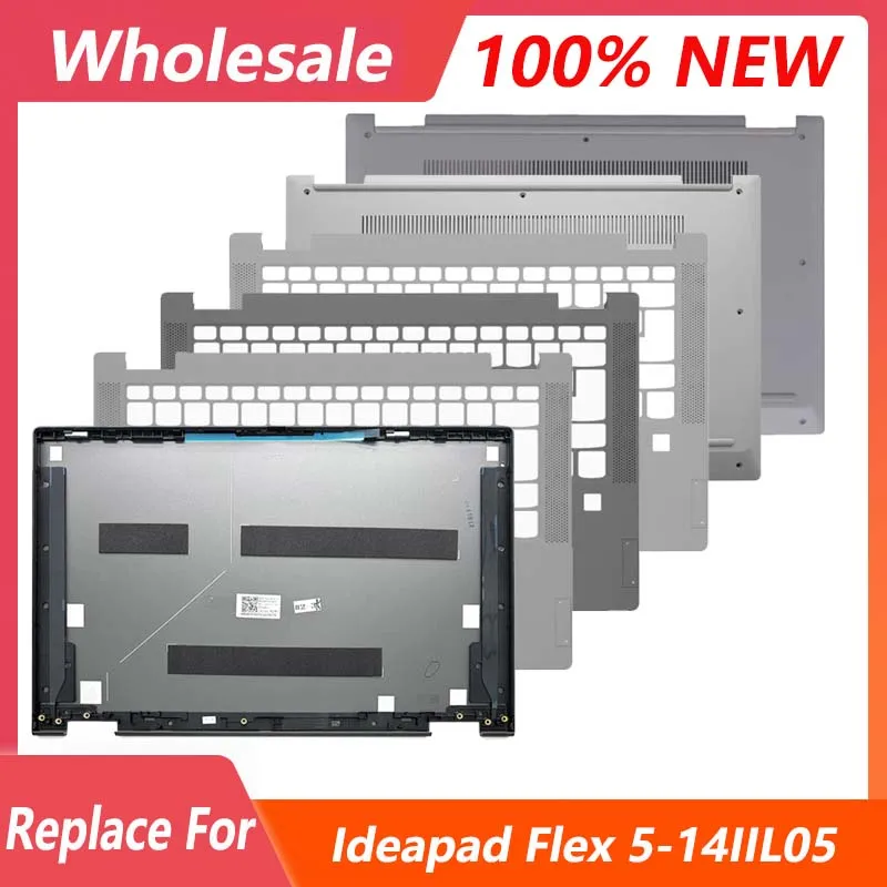 

New For Ideapad Flex 5-14IIL05 5-14ARE05 5-14ALC05 5-14ITL05 LCD Back Cover Palmrest Upper Case Lower Bottom Cover Silver/Gray