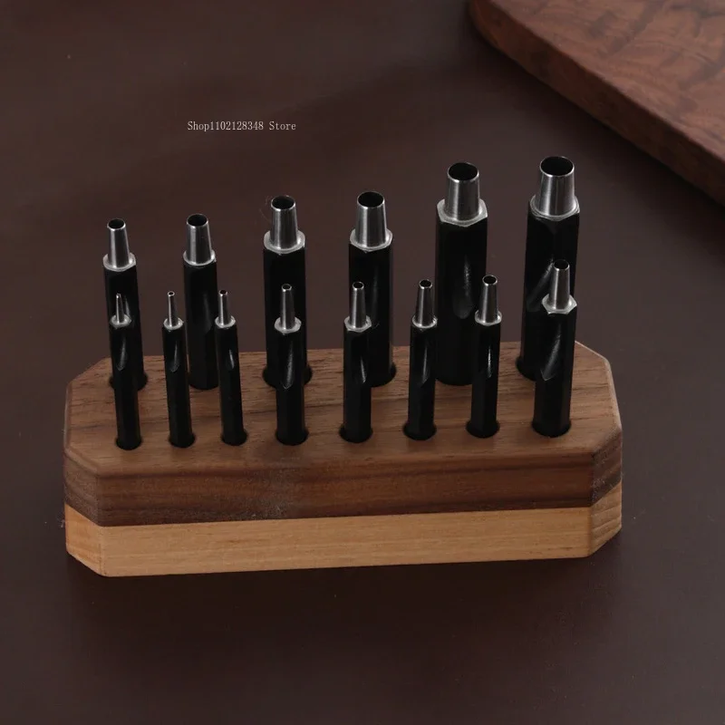 

Leather Hexagonal Round Punching Tool Black Super Hard Special Steel/belt/watch Strap/shoes/bag Punching Round Hole Supplies