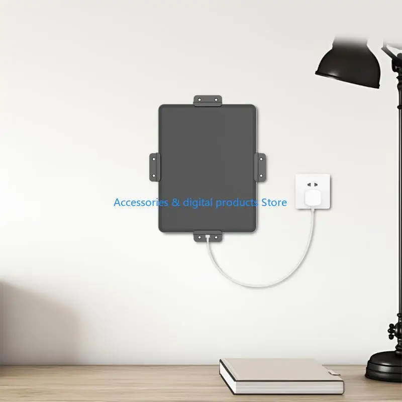 77JD Adjustable Plastic Wall Mount Holder For Kitchen Office Bathroom Tablets Use