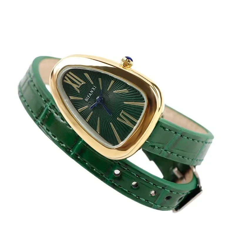 Women's Luxury Light Watch Serpentine Dial Fashion Personality Waterproof Watch Temperament Female Student Quartz Watch