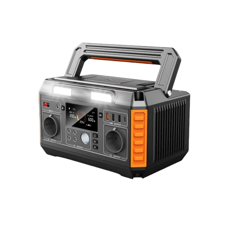 600W MPPT LiFePO4 Outdoor Energy Storage Emergency Power Supply with Pure Sine Wave Inverter for RV Use