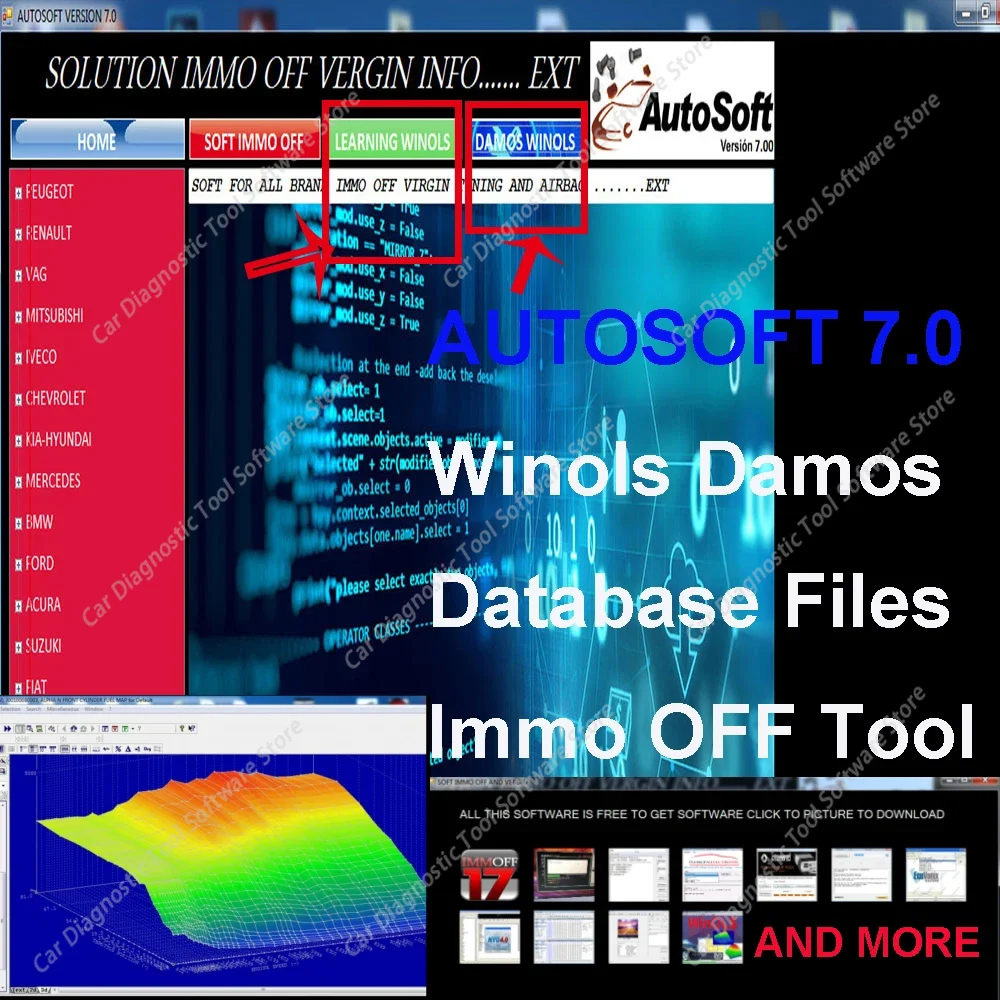 2026 hot AutoSoft 7.0 vs V1.90 | Online Software Lifetime License, Original DB File Modify, Immo Off Tool, Damos/Winols Learning